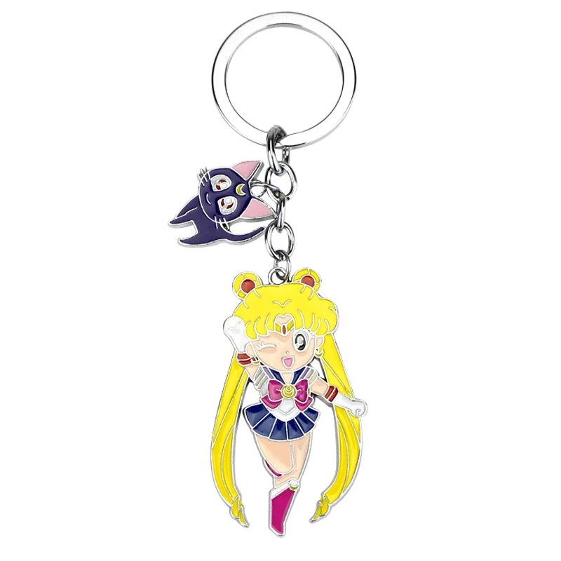 Japan Anime Sailor Moon Pendant Keychains Holder Car Key Chain