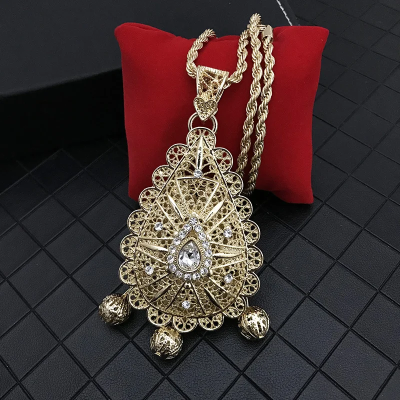 法国高品质合金吊坠,阿尔及利亚雕刻设计的女士婚纱饰品配件