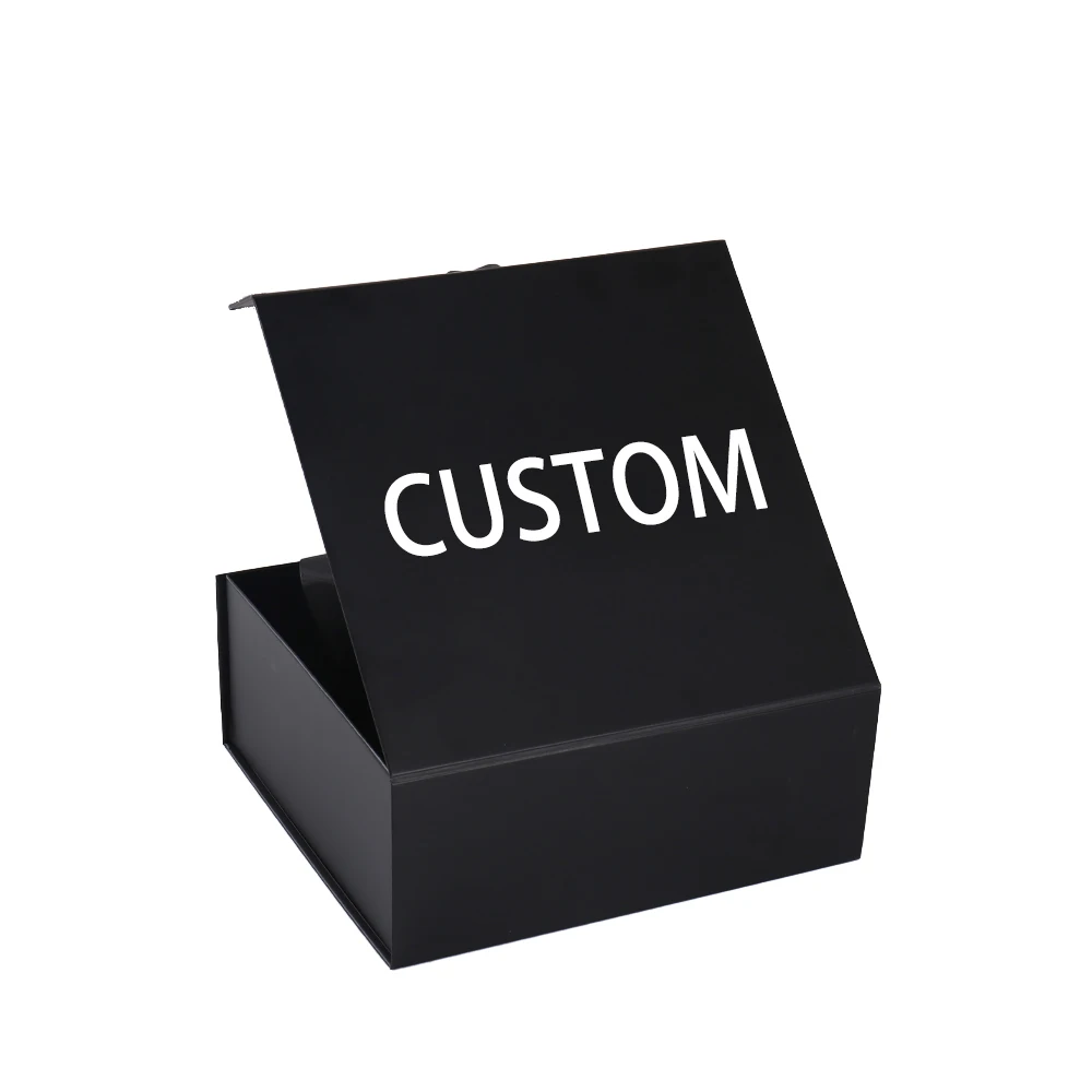 Custom Recyclable Foldable Magnetic Paper Boxes with Hot Stamping for Clothing Skincare Jewelry Gift Packaging