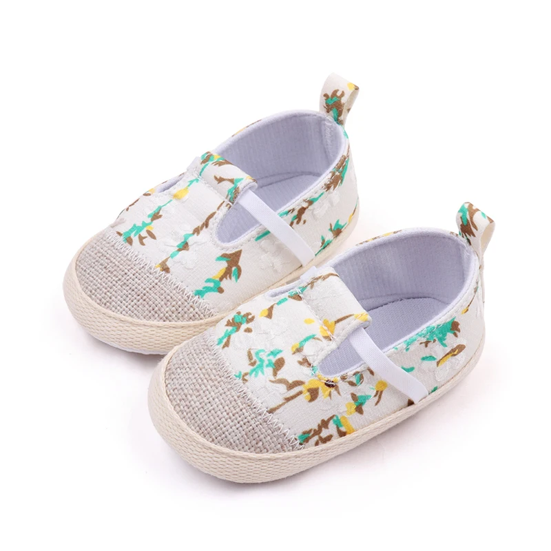 Baby Spring and Autumn New Fresh Small Floral Soft-soled Elastic Sleeve Walking Shoes factory
