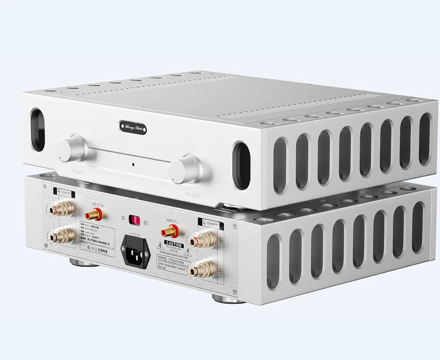 BRZHIFI Audio Class AB 120W*2 パワーアンプ アルミ製 2.0チャンネル