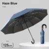 Mango curvo de cuero azul brumoso