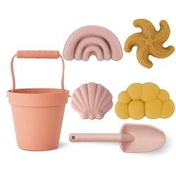 New summer children silicone beach toys  kid outdoor beach molds set baby eco - friendly material outdoor toys beach buckets