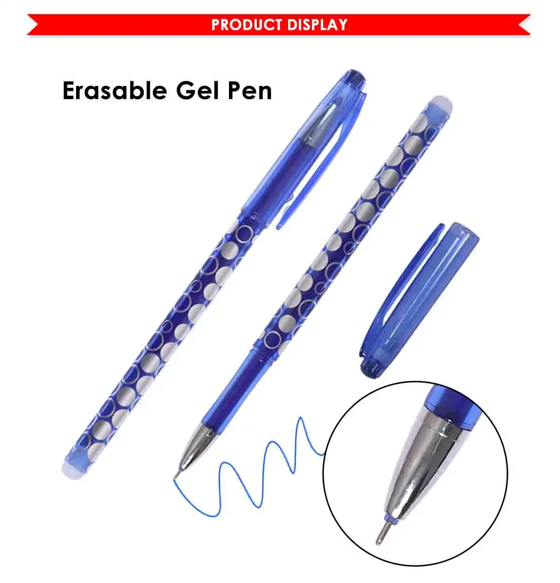 Foska Hot Sale Blue Color Erasable Gel Pen Buy Pen Gel Pen Erasable