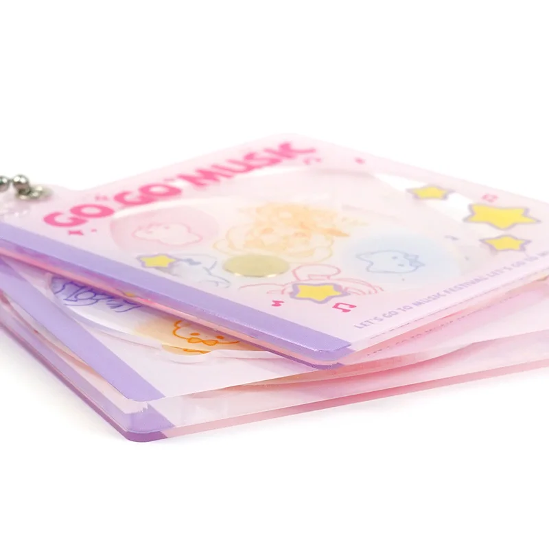 Vograce Low Moq Custom Kpop Double Side Display Colored CD Case Acrylic Keychain_voghion.com