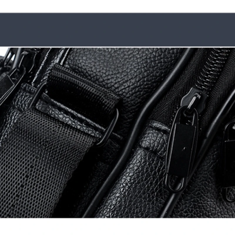 Men's Genuine Leather Shoulder Bags Male Fashion Casual Bussiness Black Cross-body Bag