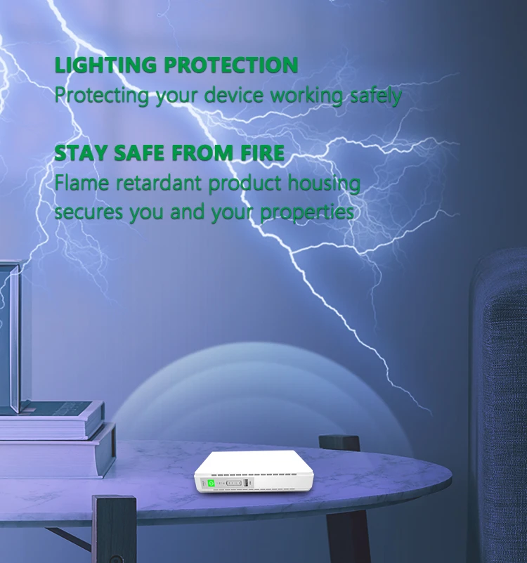 SKE UPS Manufacturer Custom DC Mini Wifi Router UPS 12v Lithium Battery