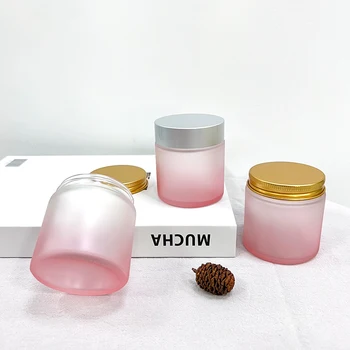 100ml 200ml  wholesale light Colorful transparent  empty round food container glass jar jam jar