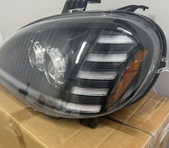 1*PCS Full LED Headlamp for Freight Liner columbia 1996-2017 Semi Truck Black Headlight Upgraded American Truck Lamp Front Light