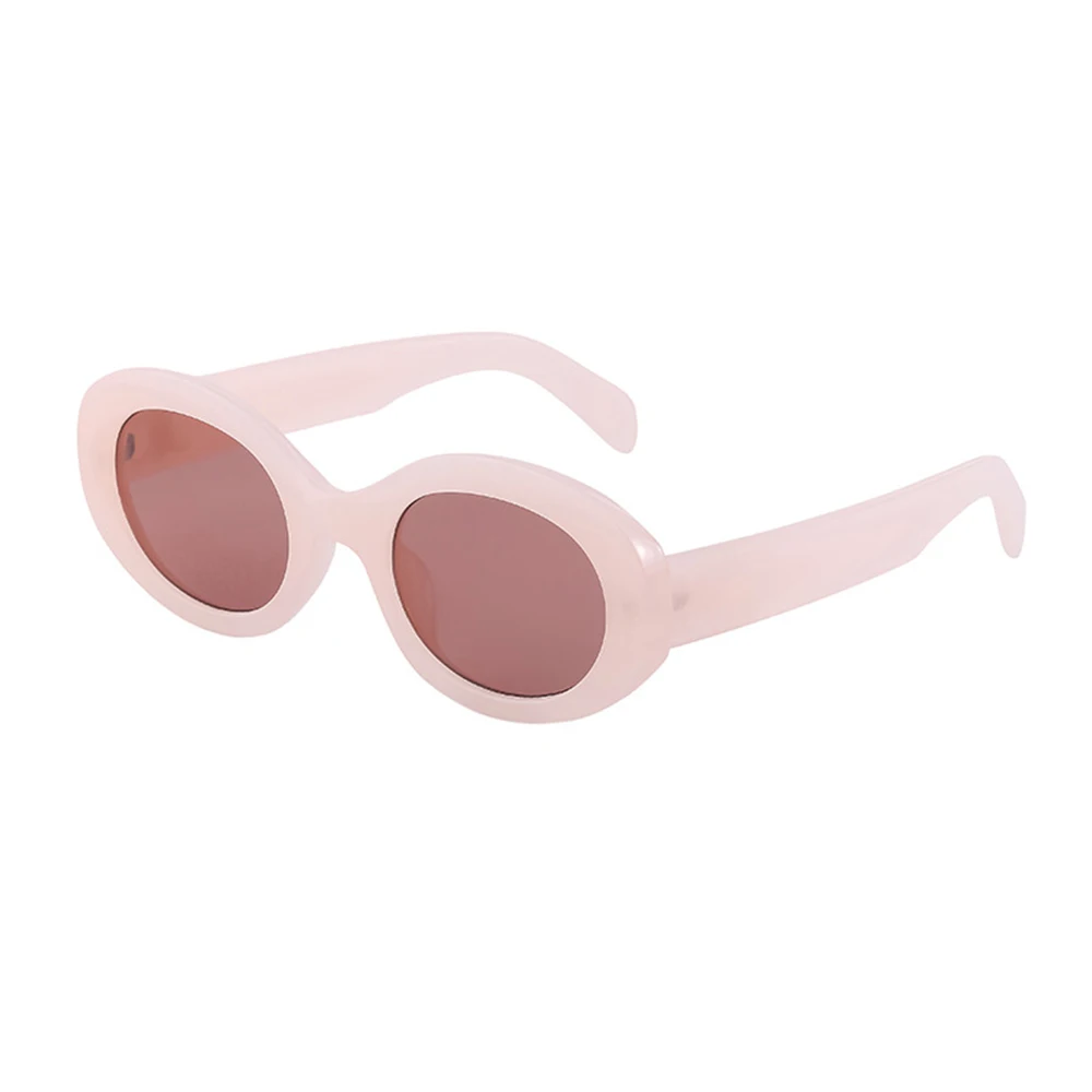 STORY LM3948 Trendy Hot Pink Small Oval Sunglasses Women Men Luxury Brand  Design 90s Jelly Frame Shades Unisex Custom Sunglasses