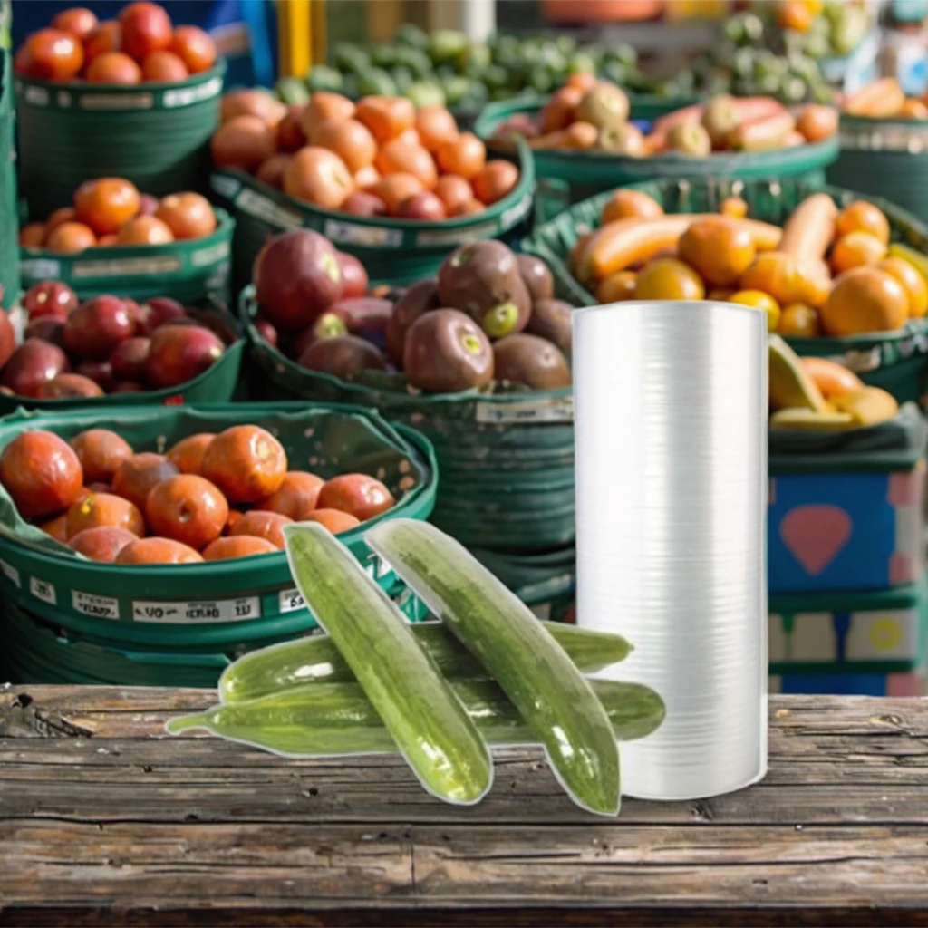 Пищевая термоусадочная пленка пластиковая для фруктов/замороженной пиццы/кофе/огурца/пищевого лотка используется упаковочной машины