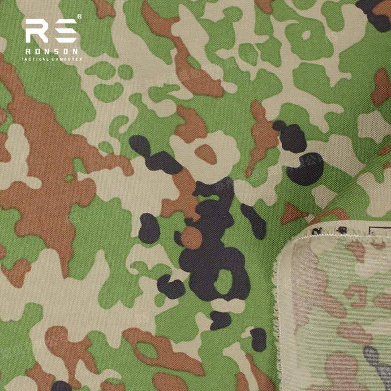 500D Nylon Cordura JSDF IRR Camouflage Woven Fabric PU Coated