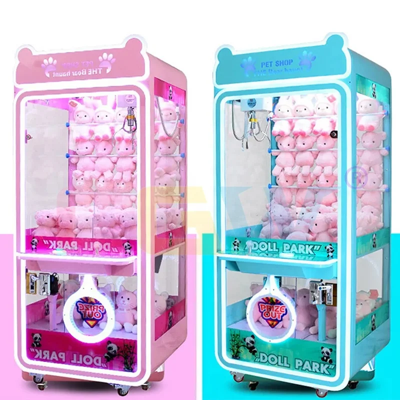 Factory Wholesale Coin Operated Prize Vending Game Arcade Machine Led Candy Crane Toy Claw Machine Malaysia