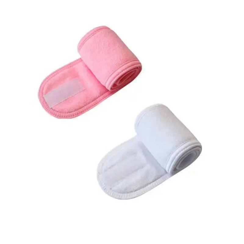 Wholesale Custom Embroidery Logo Washing Face Hair Band Microfiber Headband Makeup Shower Hair Band Spa Headbands