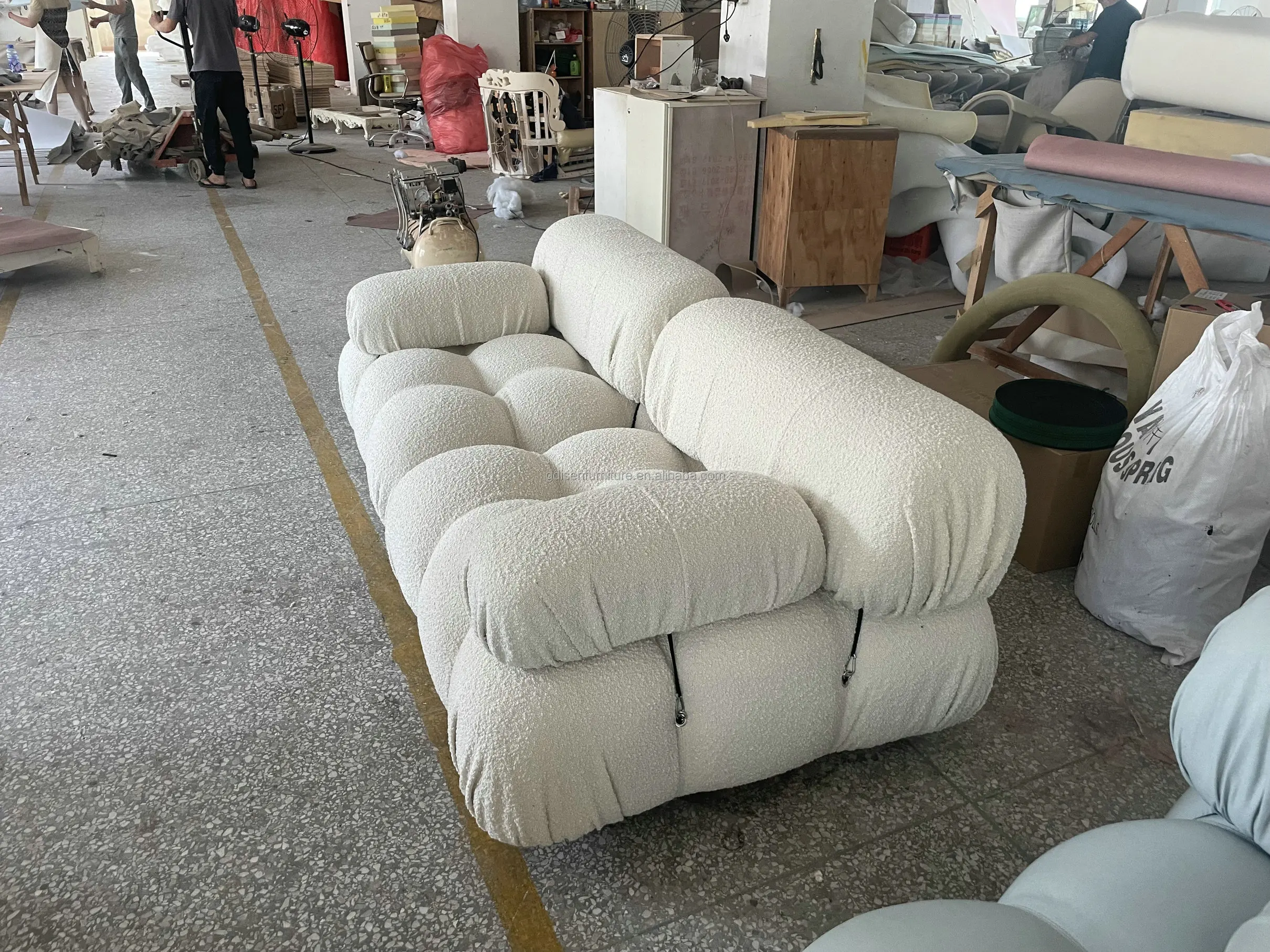 Living Room Sectional Boucle Sofa Couch Recliner Modern Mario Bellini