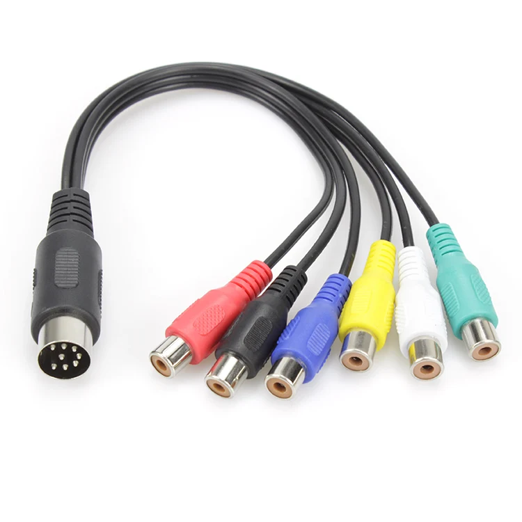 zeewier Wet en regelgeving Paard 8 Pin Din Male To 6 Rca Female Plug Audio Cable - Buy 8 Pin Din To Rca Cable,8  Pin Male To 6 Rca Female Cable,Rca Female Plug Audio Cable Product on  Alibaba.com