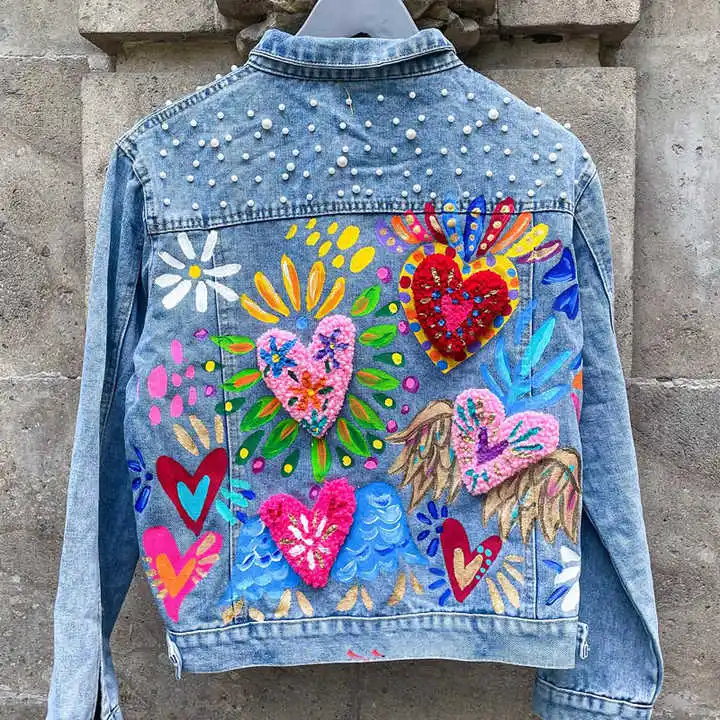 Salati Custom High Quality Streetwear Motorbike Motorcycle Zip up Vintage Acid Wash Oversized Jeans Jackets Denim Jacket for Men gallery 2