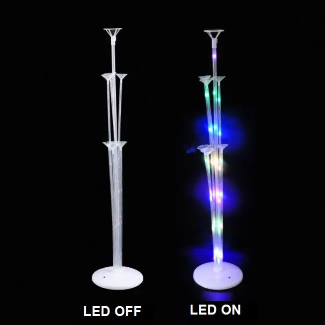 Party Decoration Large Transparent LED Balloon Stick Latex Balloon Stick Stand with LED