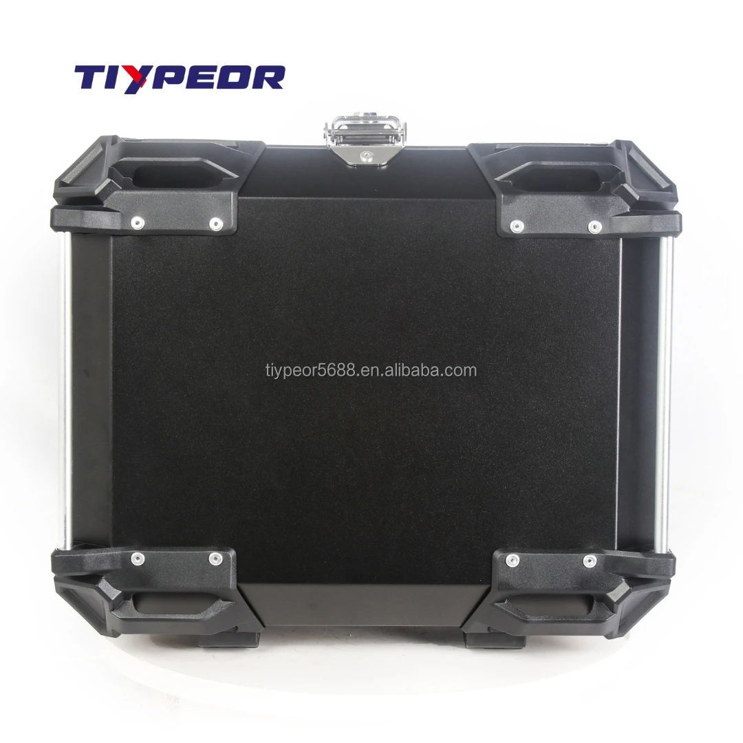 product tiypeor 28l silver aluminum motorcycle top box retrofit upgrade lightweight luggage carrier waterproof shockproof removable-5