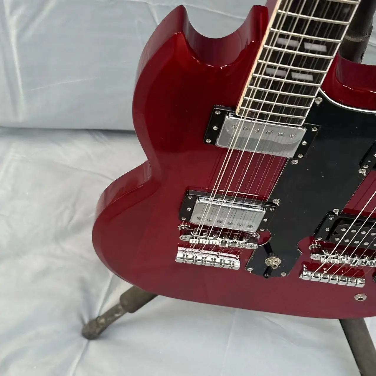 Good Quality Double Neck Explore.r Electric Guitar & Double Neck SG
