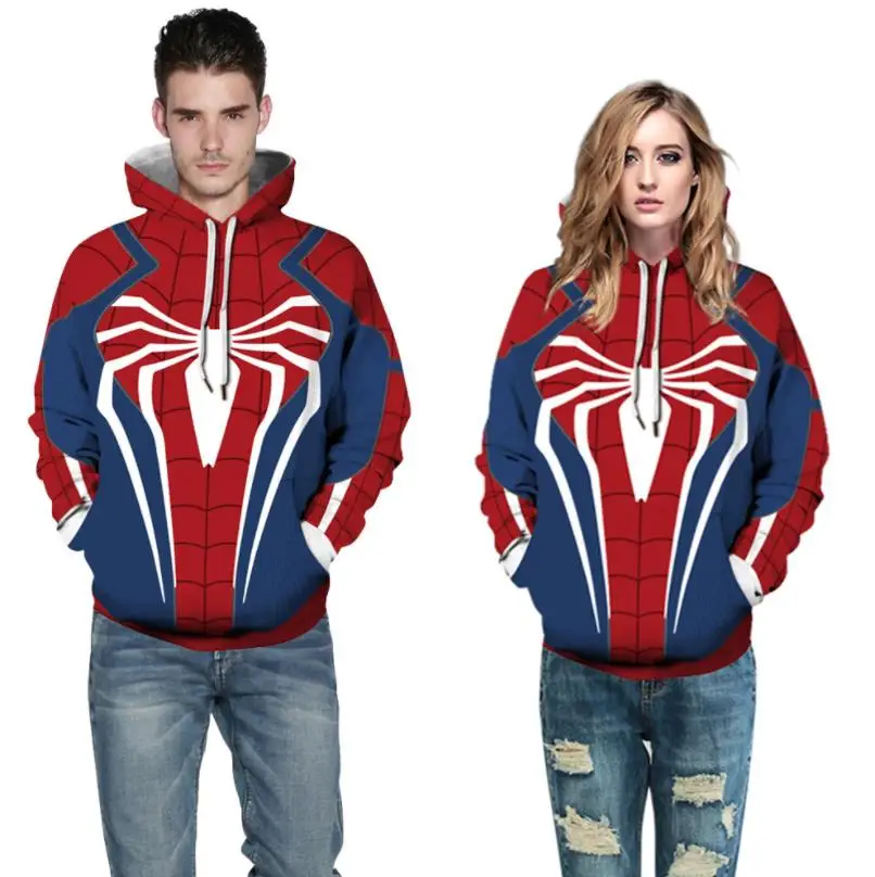 Spiderman Halloween Uniforme De Béisbol Impresión Digital Parejas Sudadera  Con Capucha Talla Grande Pullover - Buy Suéteres De Talla Grande,Suéter De  Halloween,Sudadera Con Capucha Product on Alibaba.com