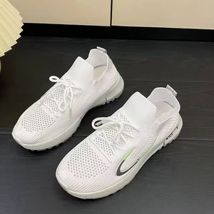 Simple Solid Color Design Lightweight Thick-soled Shock-absorbing Non-slip Women's Outdoor Sports and Casual Shoes