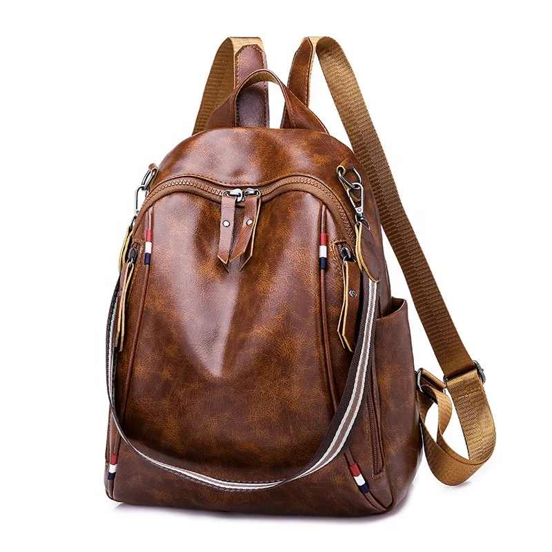 2022 Soft Pu Leather Backpack Women 