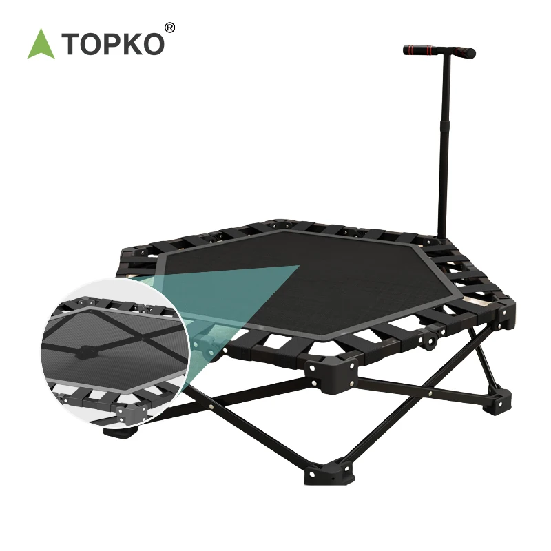 TOPKO High Quality Mini Trampoline Exercise Trampoline With Handle Bar Fitness Equipment for Adults and Kids Jumping Trampoline