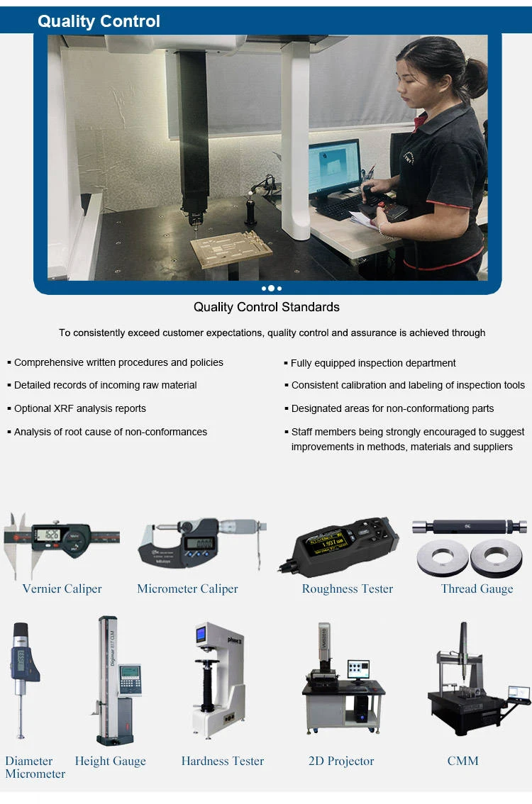 Precision CNC Turning Milling Parts with 100% Inspection ±0.002~±0.005mm Tolerance and Min Ra 0.1~3.2 Surface Finish