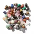 Wholesale Hot Sell Natural Mini Gemstone Carving Crafts Crystal Crafts 2cm Mushroom For Decoration