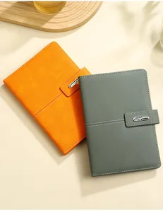 A5 Notebook Hand Account Book Diary Spiral Binding Thread Sewing Leather PVC Paper Fabric for Meeting Record