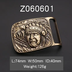 Пряжка из твердой латуни, латунная пряжка для ремня для мужчин 40 мм