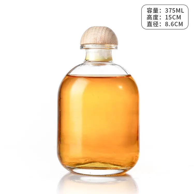 250ml 8oz Clear Frosted Glass Liquor Spirits Bottles Empty Olso Whiskey Vodka Tequila Gin Cork Stopper Free Sample for Brandy
