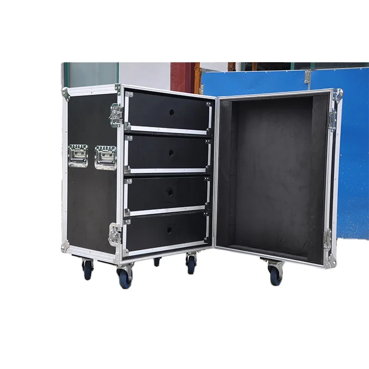 12u Vertical Amplifier Rack Case With Casters Oem/odm Supported Flight
