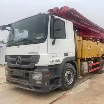 Benz 49M 2019 Year SANY  Used Concrete Pump Truck with 6 Section Moving Arm Efficient Section Trucks