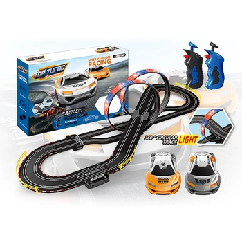 A47-17 スロットカーレーシングセット 電動鉄道カーレース 1/43