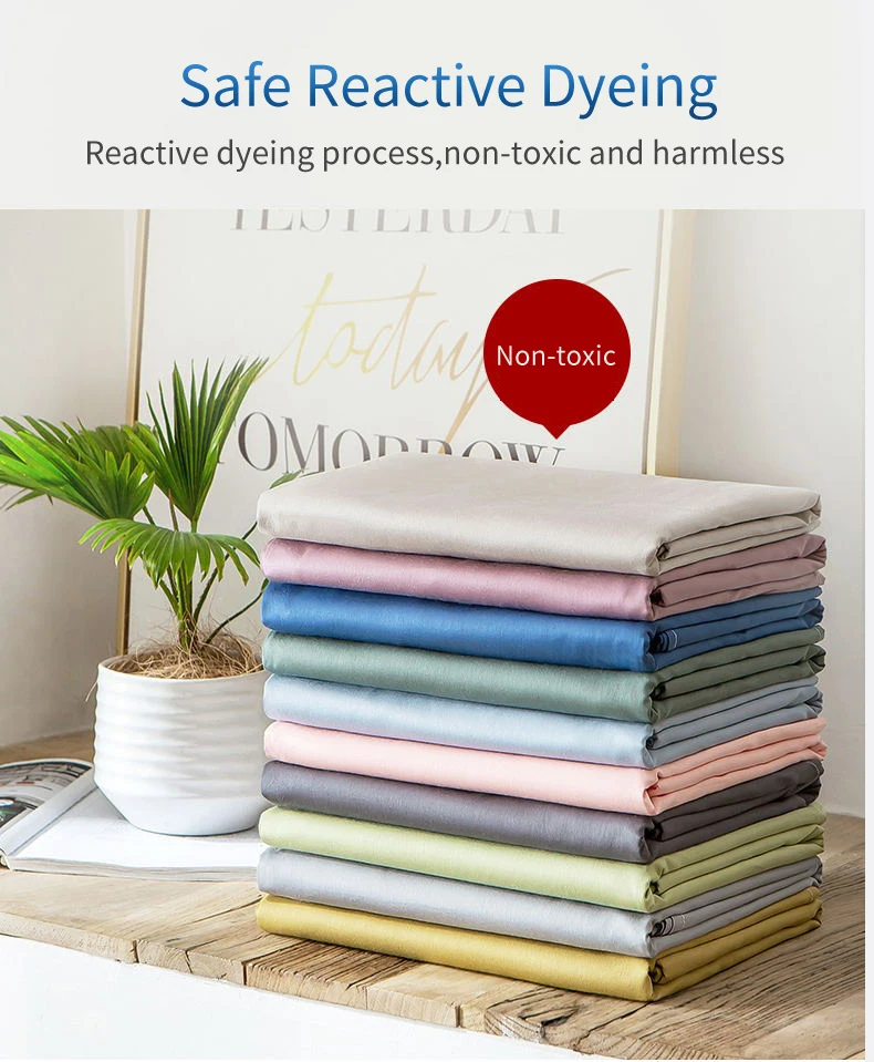 Home Massage Bedding 100 Organic Cotton Queen Size Bed Sheet Set Hotel