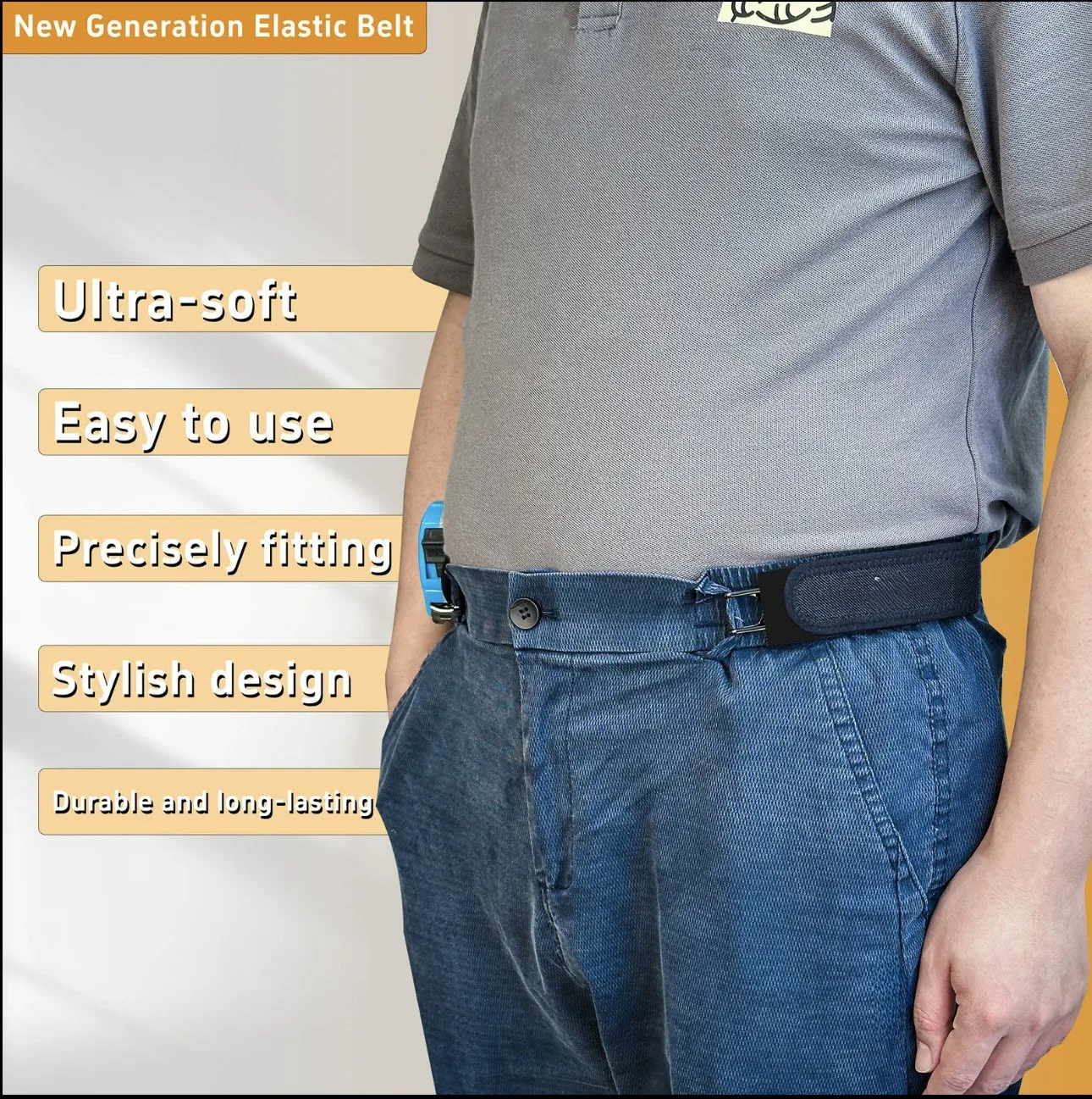 Adjustable Unisex Hook Style Belt with H Logo Buckle