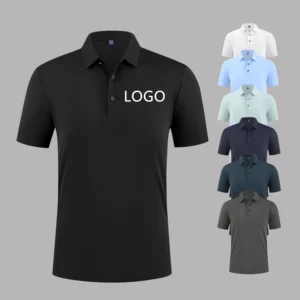 Wholesale Custom Logo Men Golf Polo Shirts for Work Tshirts Business Summer Short Sleeve Shirt Unisex