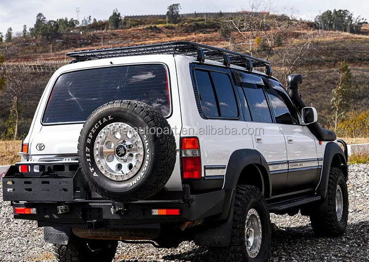4WD Land Cruiser 80 Series Front and Rear Bumper with Tire Carrier Steel Hanger Bar Iron Bars for Construction for Sale