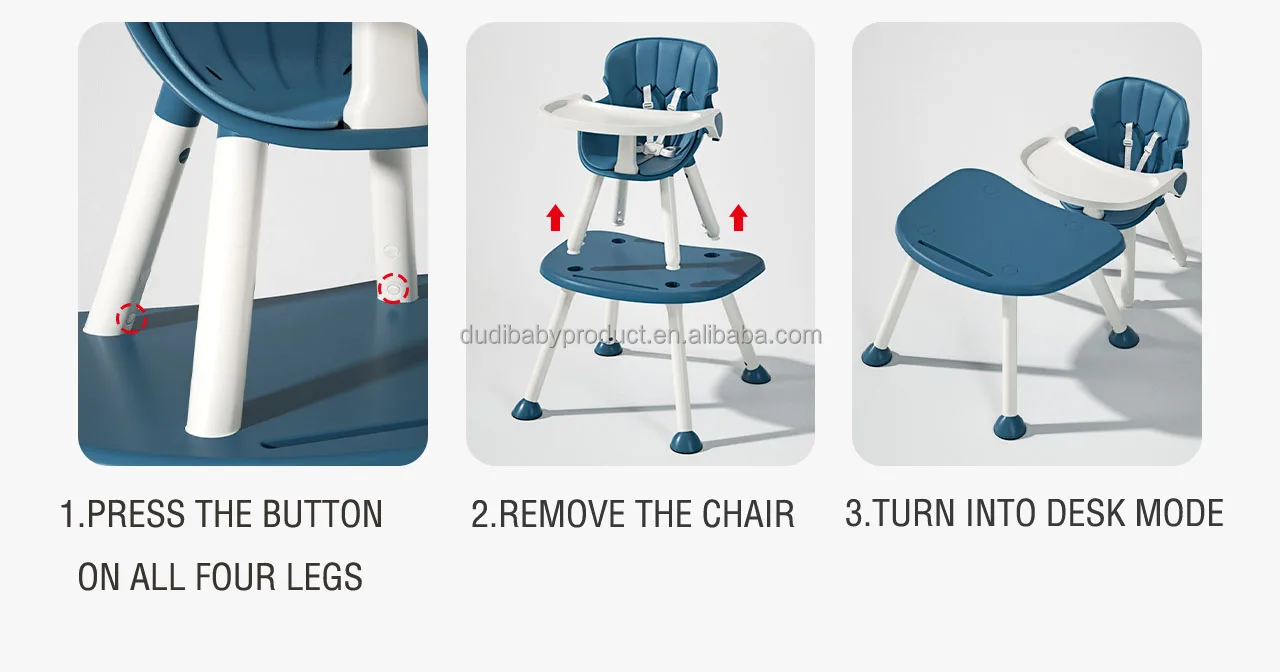 Best Quality Durable Baby 4 in 1 Dinning High Chair with Table