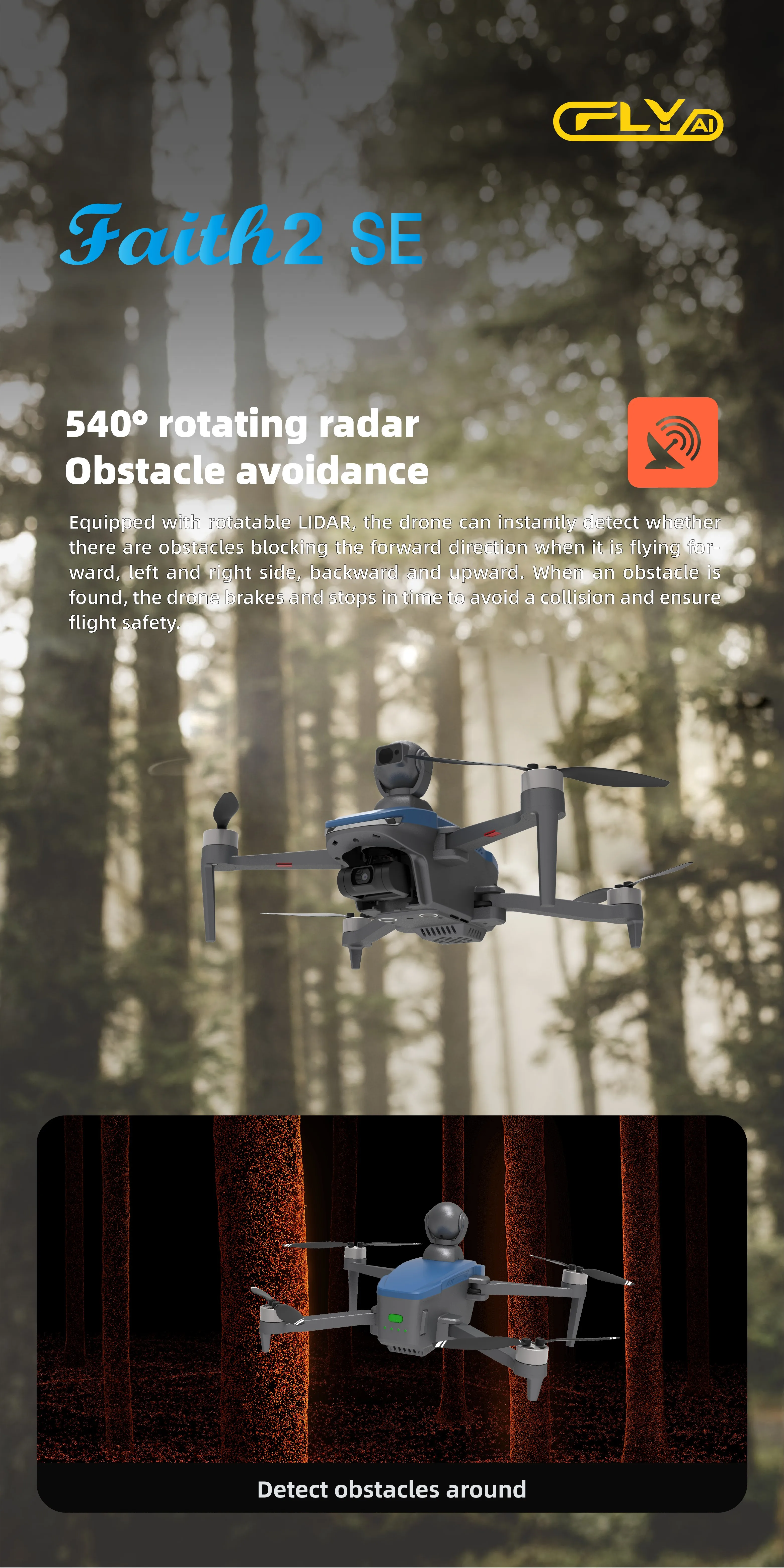 値下げ【展示品】 C-FLY Faith２ ドローン  機能充実 カメラ付 C-FLY FAITH 2 SE GPS Drone - 4K Drone with Obstacle Avoidance