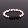 9. Quarzo rosa opaco + pietra lavica
