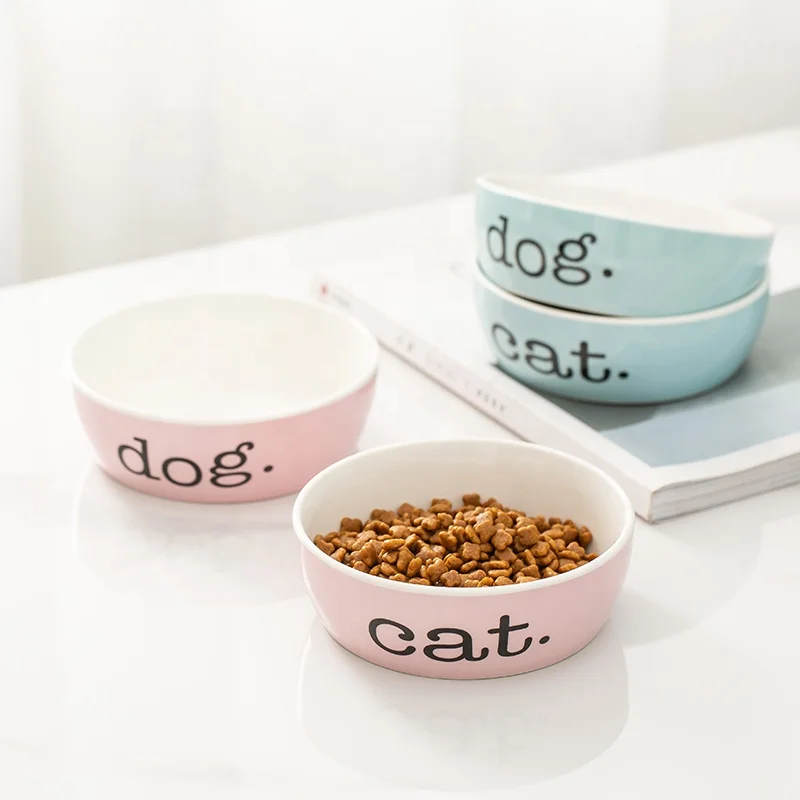 Ceramic Cheap Pet Cat Dog Feeder Bowl Cat Dog Puppy Bowl