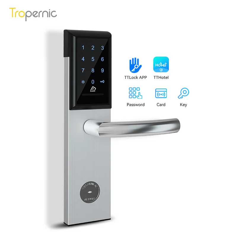 Electronic Security Full Automatic Reader Writer Encoder Magnetic Card Smart Door Lock Home