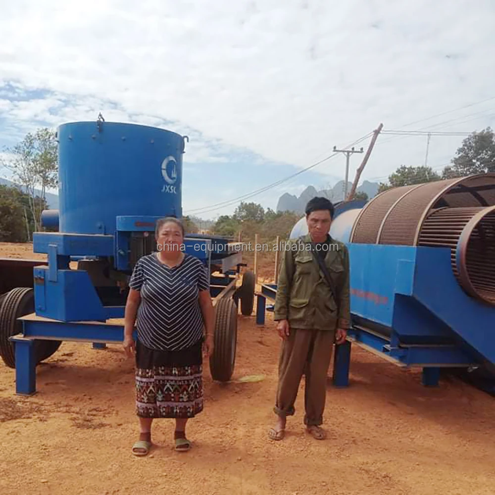 10TPH Mobile Type Sand Gold Washing Separating Recovery Machine for Sale