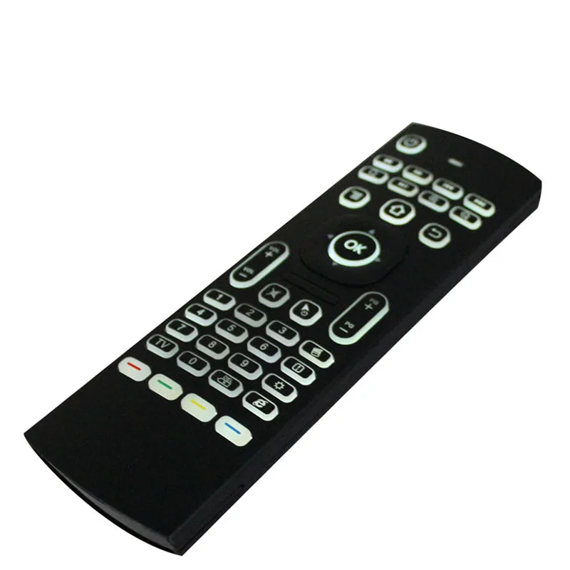 MX3 Мини Беспроводная светодиодная подсветка 2,4 ГГц Беспроводная Летающая мышь 81 клавиша Android MX3 клавиатура