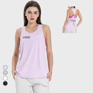 Butterfly Strap Sports Vest for Adults Quick Dry Yoga Fitness Top With Beautiful Back Breathable Hollow Ice Sensation Running