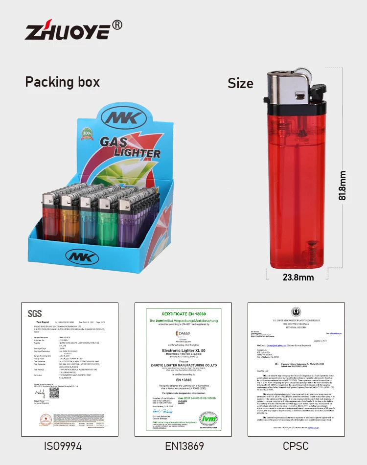 Plastic Disposable Lighter Cheap Cool Custom Logo Classic Lighter