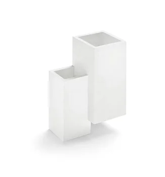 hot sale modern white attractive  square decoration G9 nice led plaster gypsum wall lamp